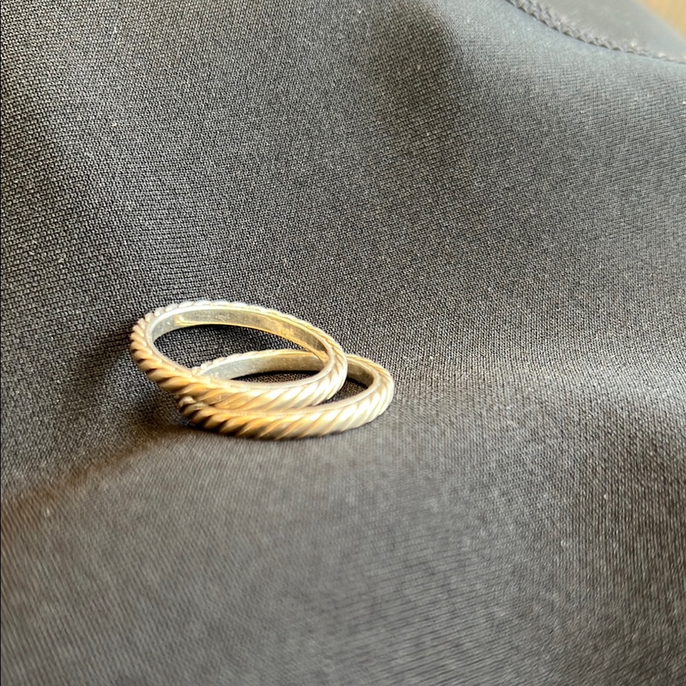 Elegant Twisted Silver Rings